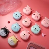 Cartoon mini bear fan, usb charging, portable and cute little pig creative LED beauty mirror small fan Application Scenario